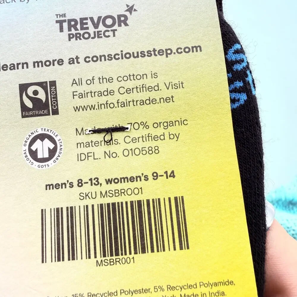 Subaru x Conscious Step Women's LGBTQ Pride Socks NEW